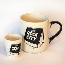Load image into Gallery viewer, Rock City Birdhouse History Marble Coffee Mug
