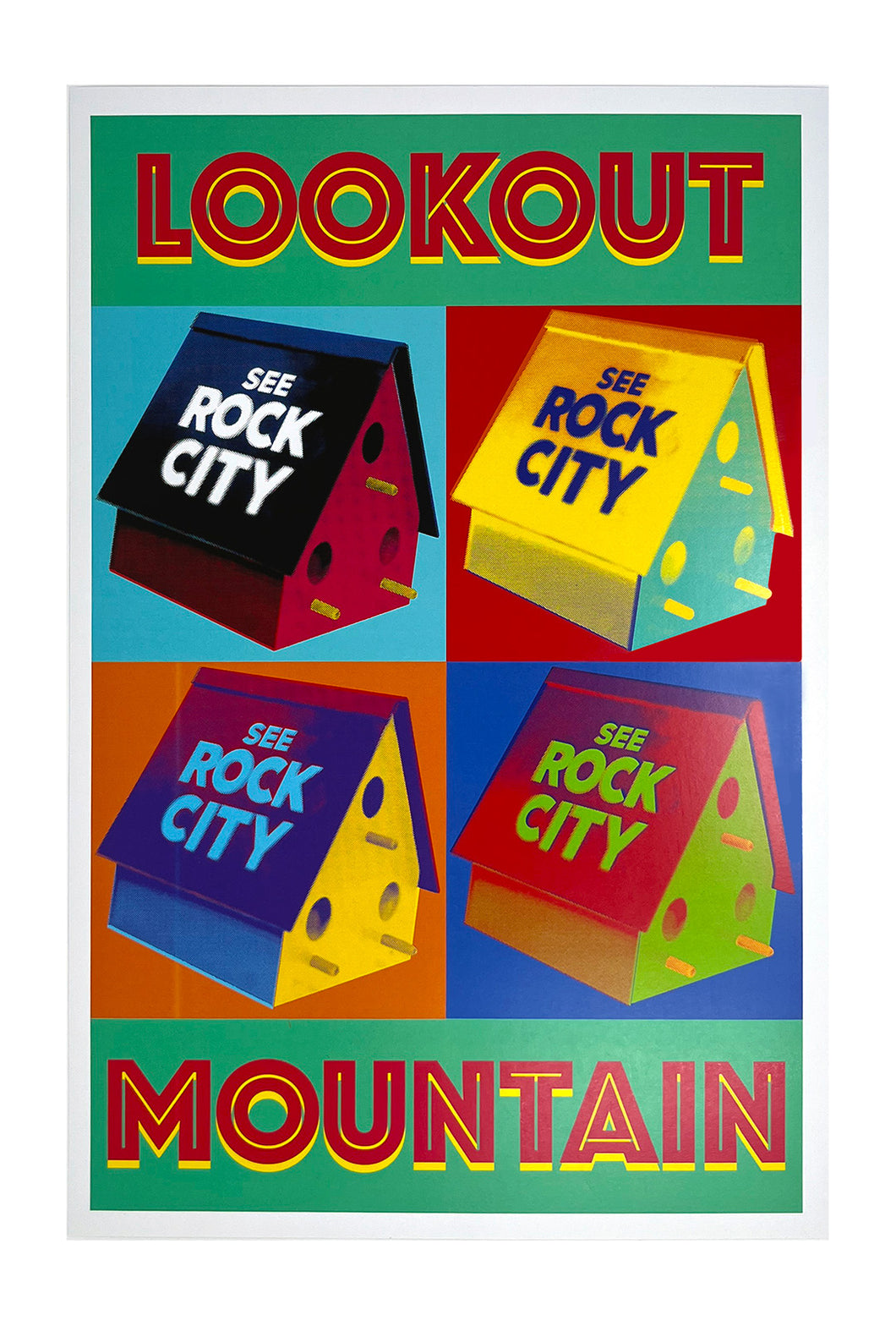 Rock City Birdhouse Pop Art Poster