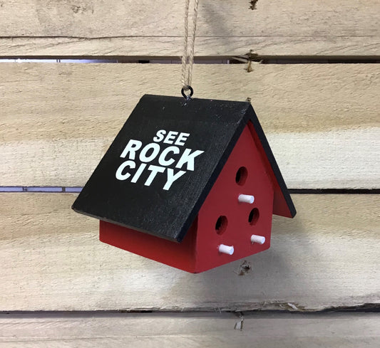 Rock City Birdhouse Wood Ornament
