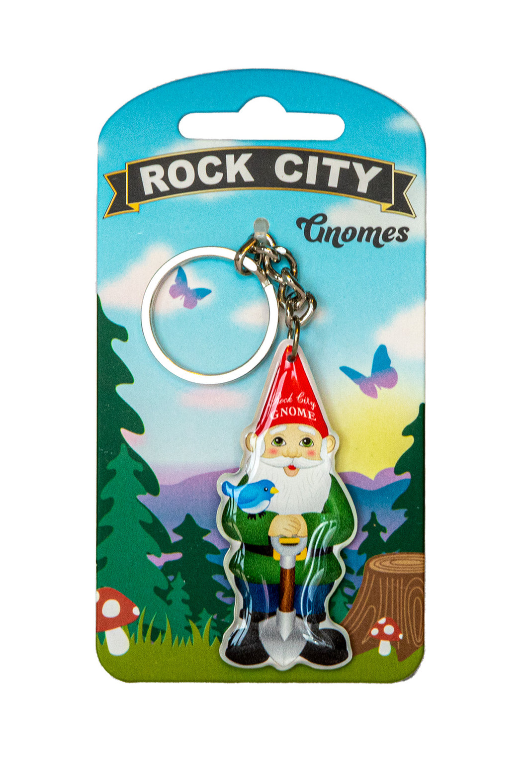 Rock City Gnome Keychain