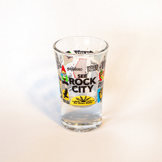 Rock City Gnome Sticker Art Shotglass