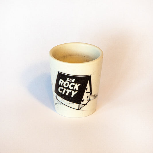Rock City Birdhouse History Marble Shotglass
